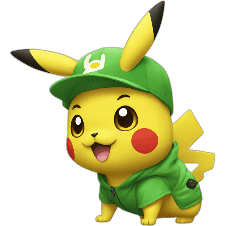 Green,pikachu emoji