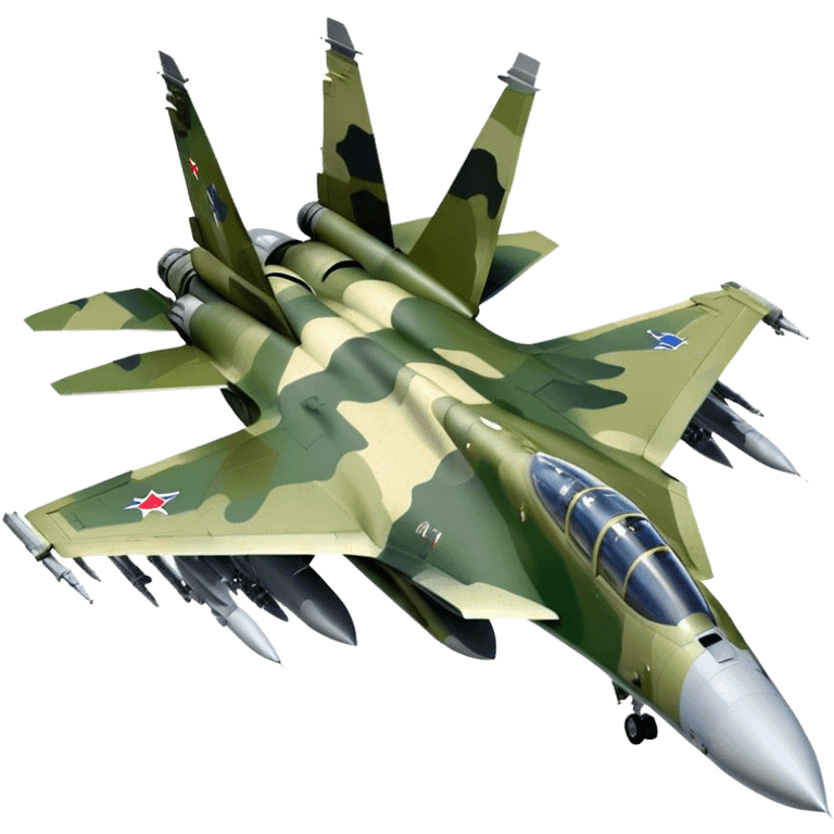 SU-35 Jet - Sukhoi (Model Year: 2020) (Iconic colour: Camouflage green) emoji