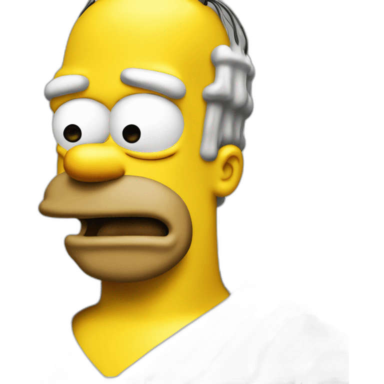 homer simpson having extremely aggressive leaks emoji