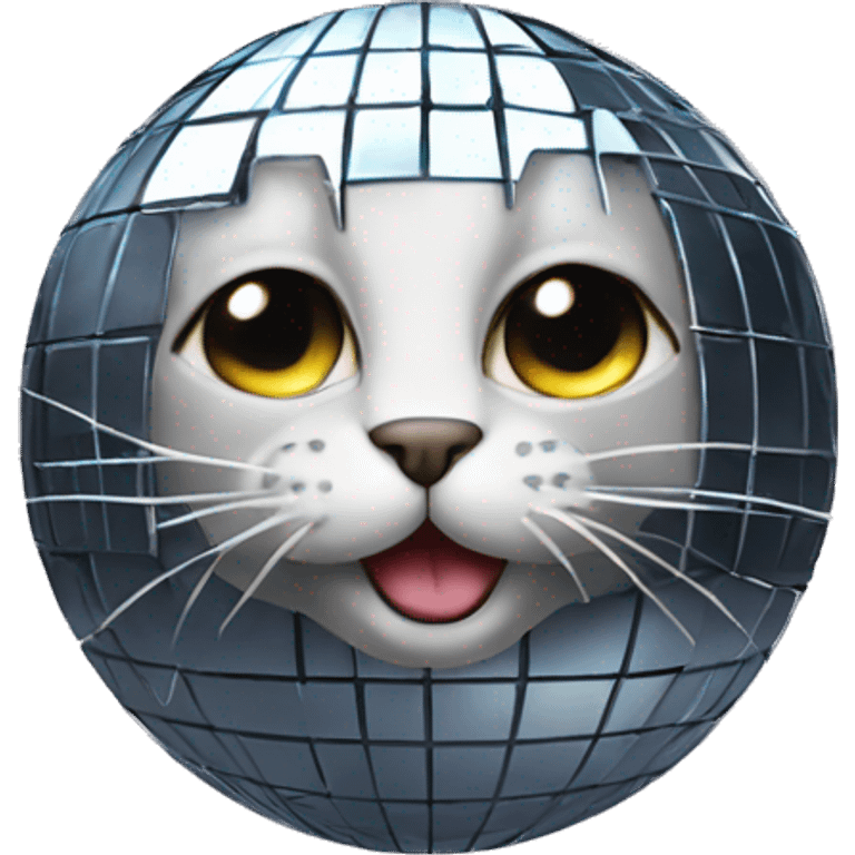 cat disco ball emoji