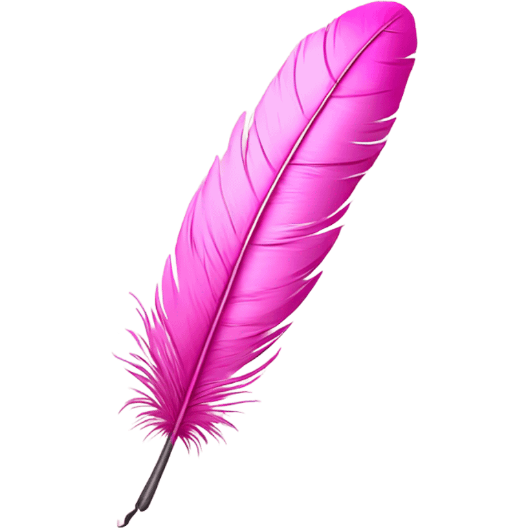 pink feather quill with ink emoji