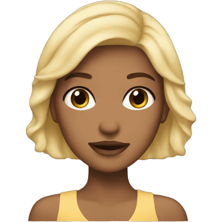 Blonde girl with skincare  emoji