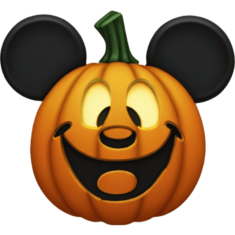 jack-o-lantern shaped like Mickey Mouse  emoji