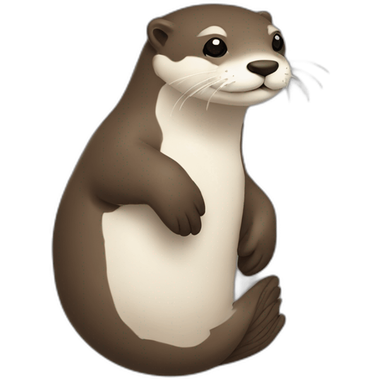 lazy otter in nike dunks emoji