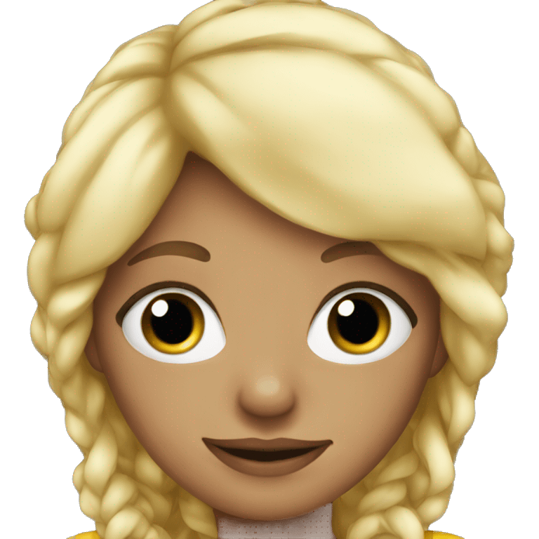 Blonde girl in a New Year's costume emoji