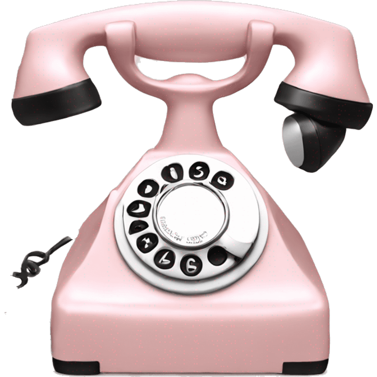 Vintage pale pink telephone emoji