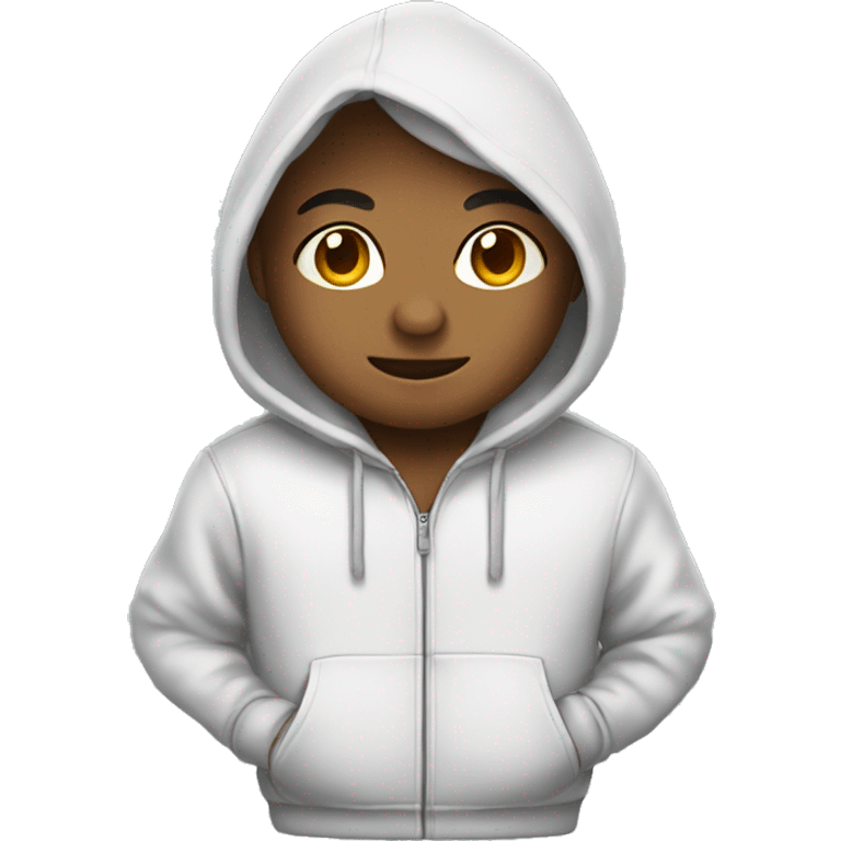 Alabai wearing a hoodie emoji