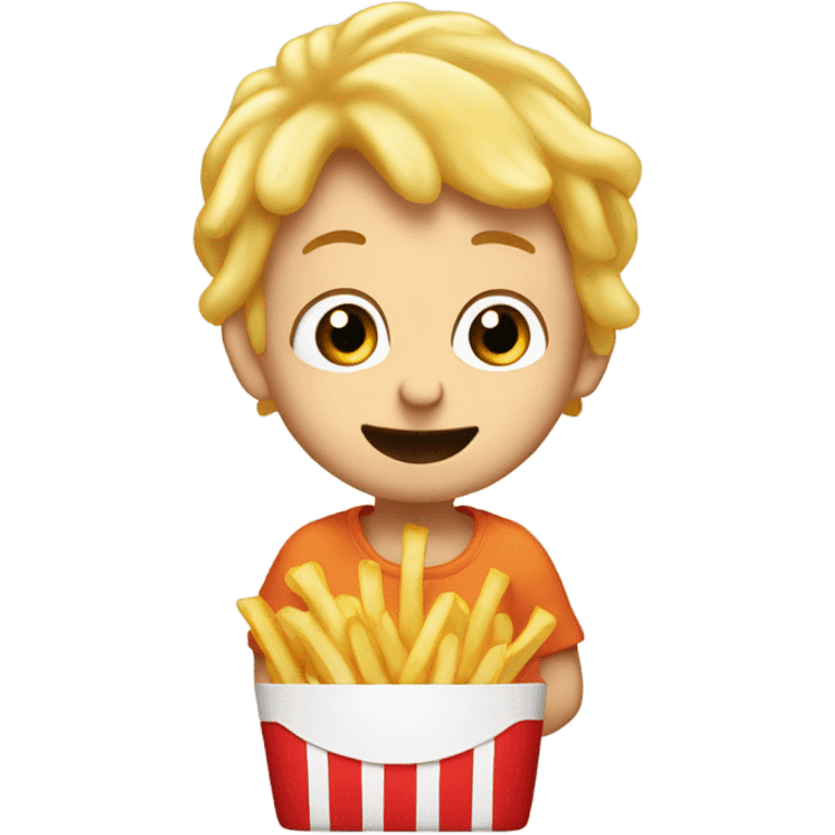 Mikey baby eating French fries  emoji