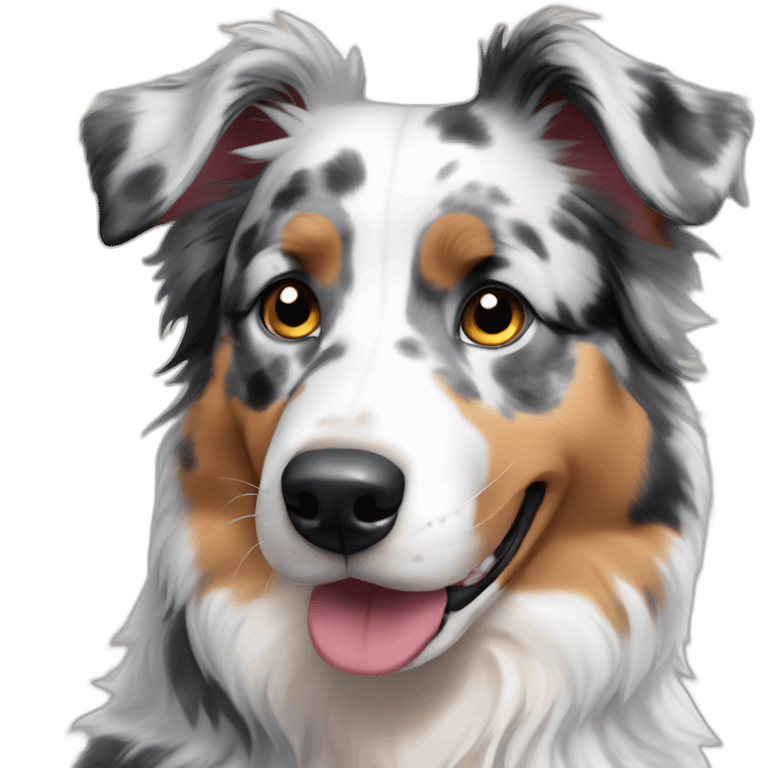 blue merle Australian shepherd emoji