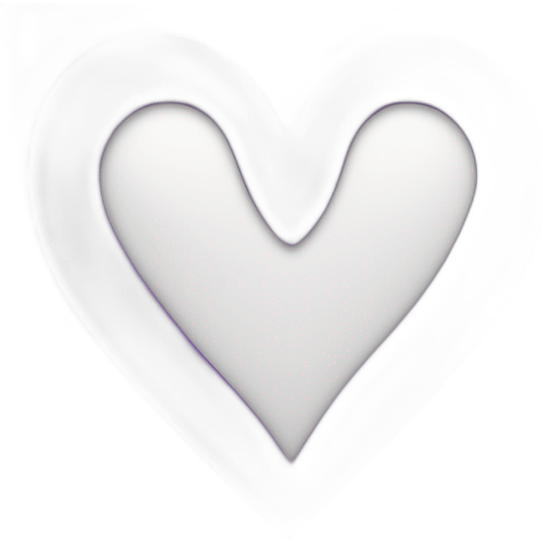 Coeur violet sur cœur blanc emoji