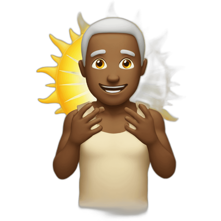 Kabirab with the sun in his hands emoji