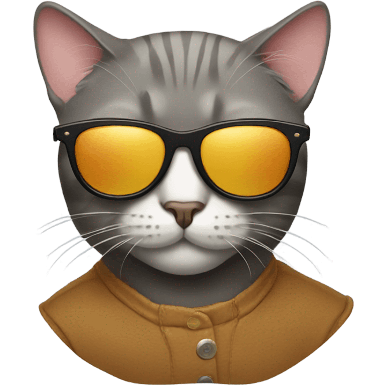 Cat with sunglasses emoji