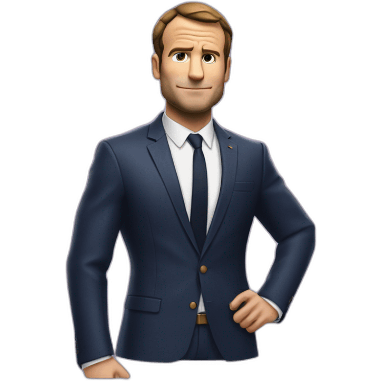 Macron qui joue à fortnite emoji