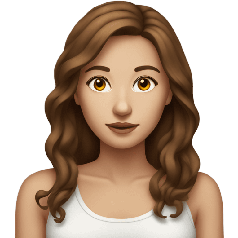 stunning beauty, thin woman, brown haired  emoji