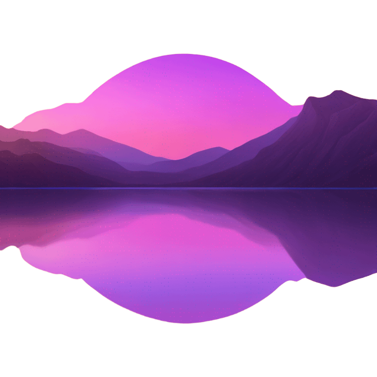 Sunset on a lake emoji