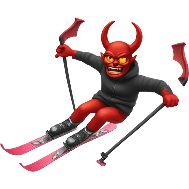 Devil on skis emoji