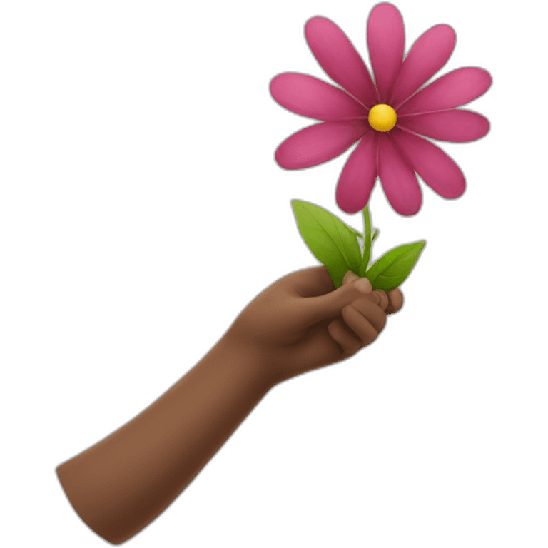 hand offering flower emoji