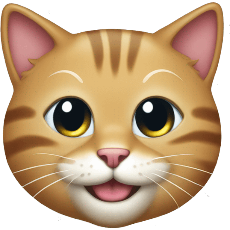 head persa cat smilling happy face emoji