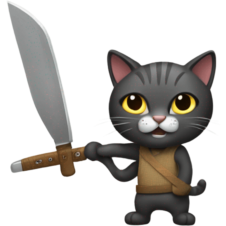 cat with machete emoji