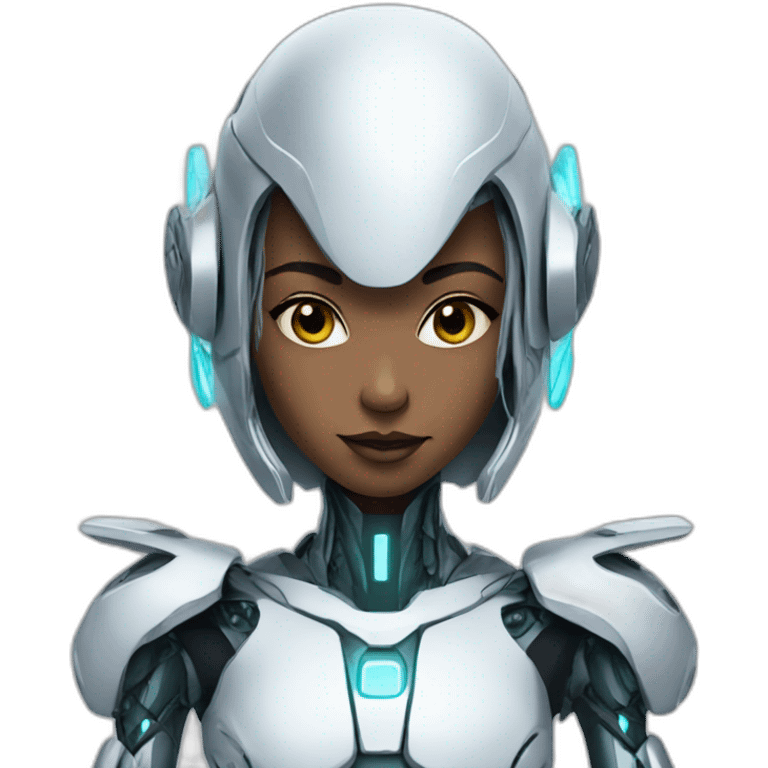 Cyber futuristic robot elf emoji