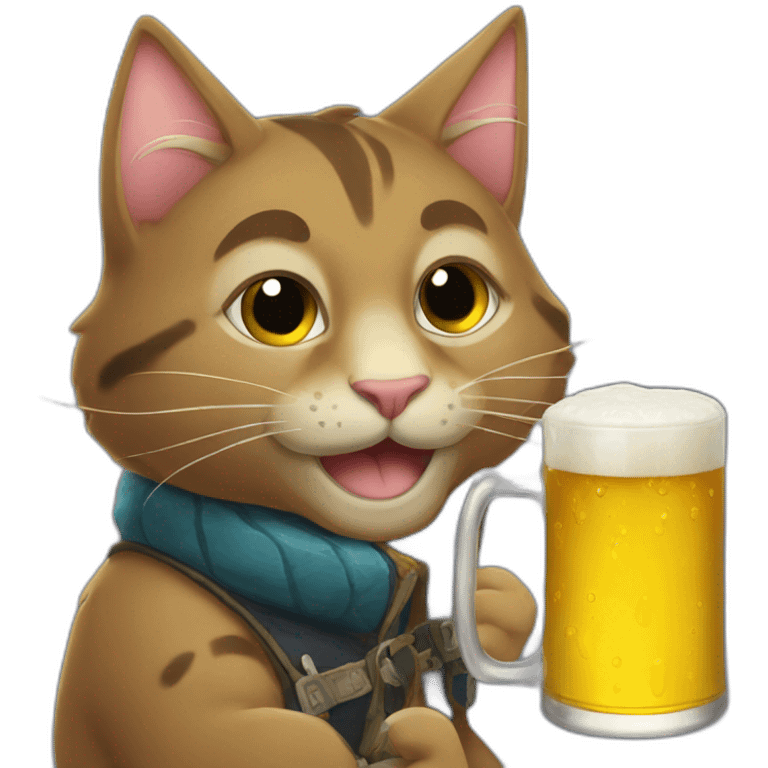 mewtow drinking a beer emoji