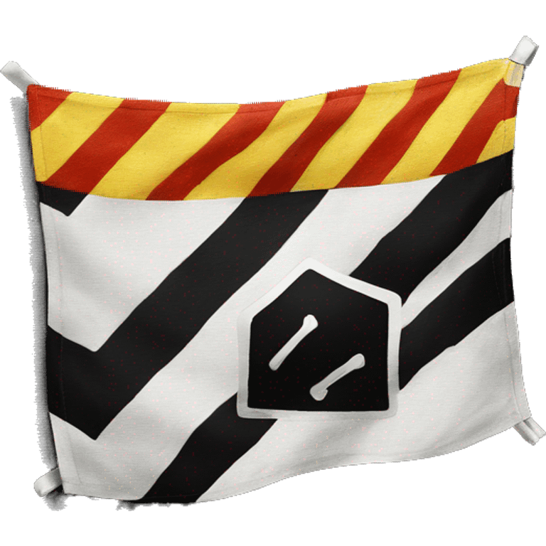 Danger sign on a black flag  emoji