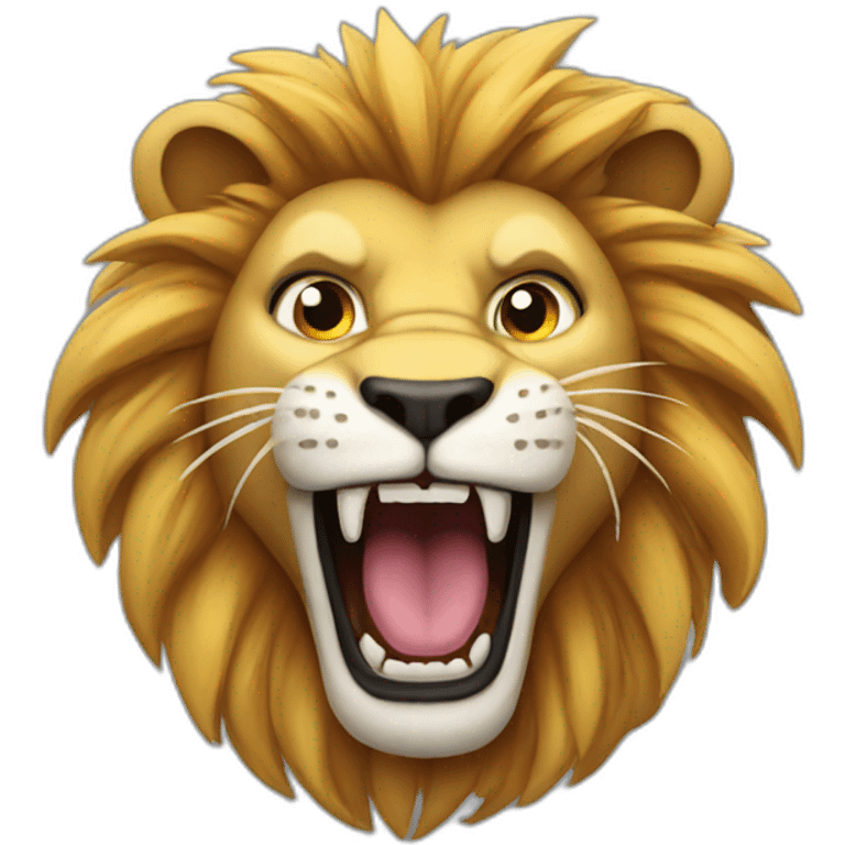 swearing lion emoji