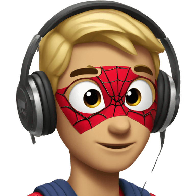 Spider-Man with headphones  emoji