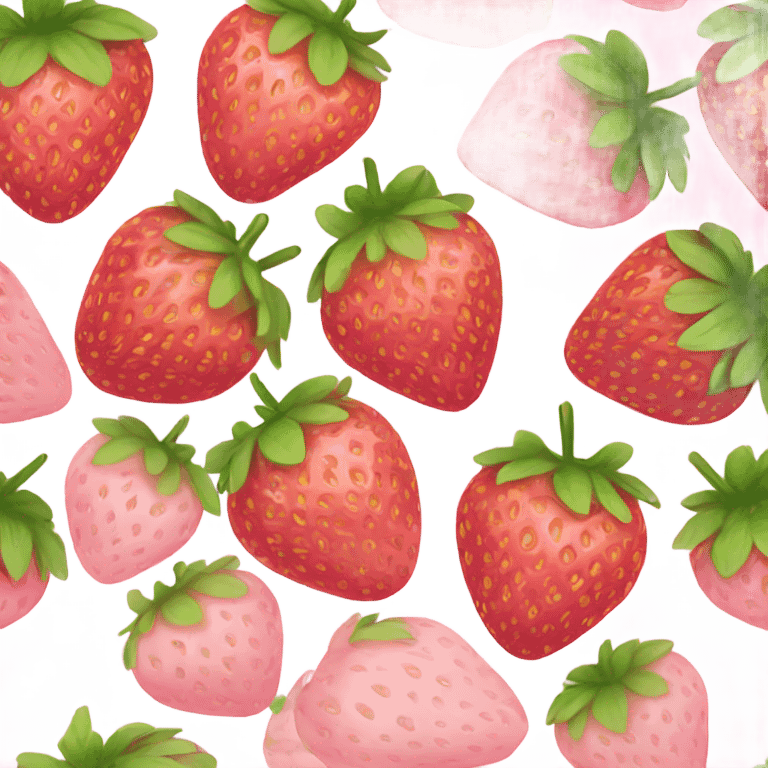 Light pink soft strawberry emoji