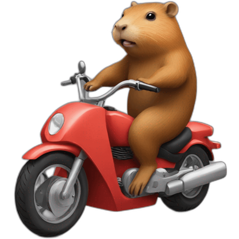 capybara riding motorcycle emoji