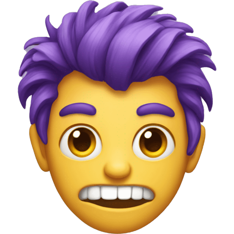 Monster with purple hair  emoji