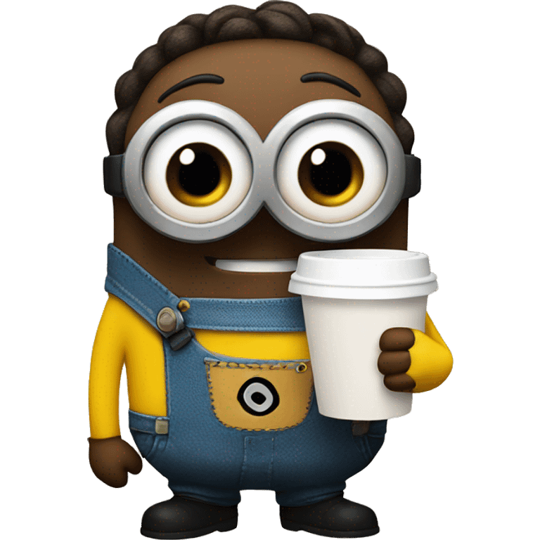 minion holding coffee emoji