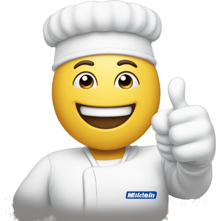 white michelin character, thumbs up emoji