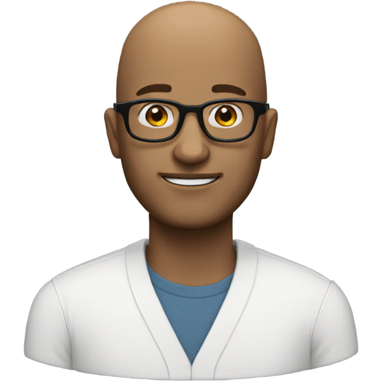 bald man with glasses emoji