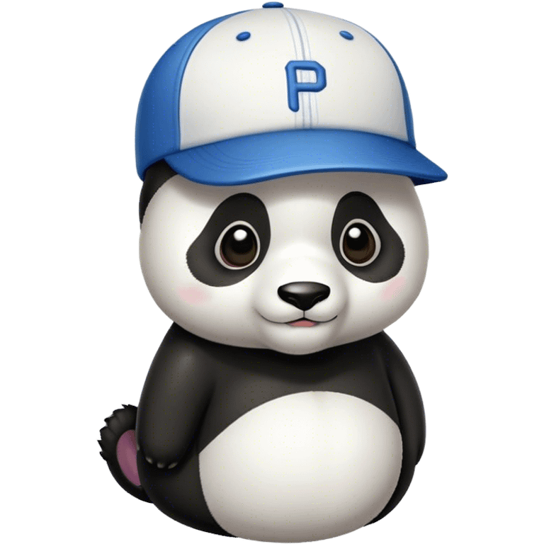 panda with baseball cap emoji