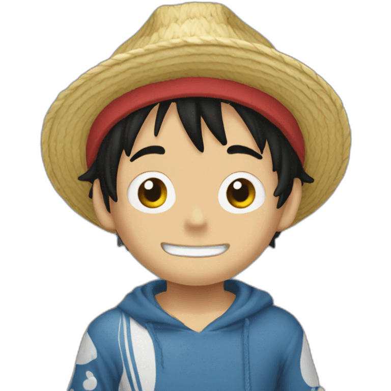 Luffy whith surf emoji