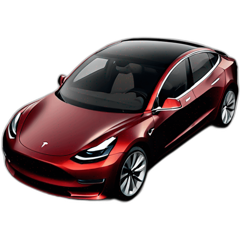 tesla model 3 red tuned emoji