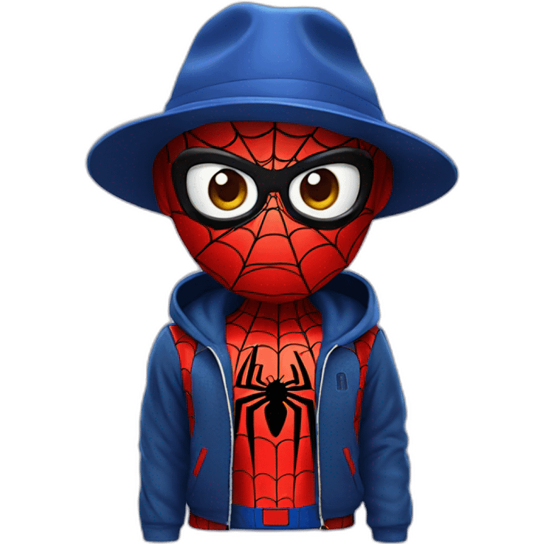 Spiderman with a hat emoji