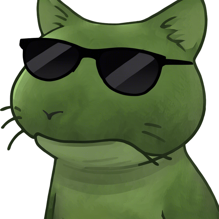 Cat with sunglasses emoji