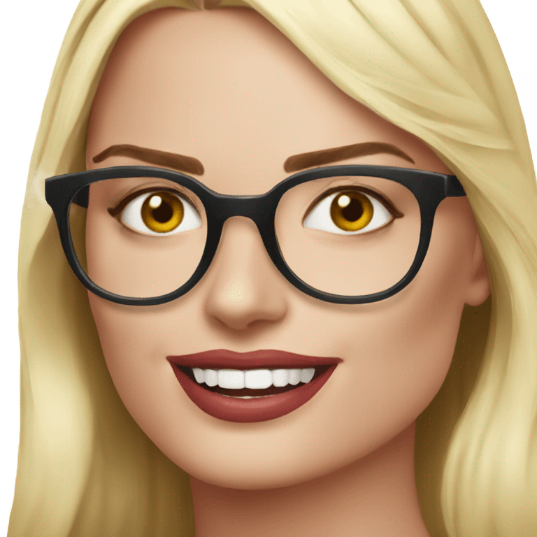 :Margot Robbie: glasses  emoji