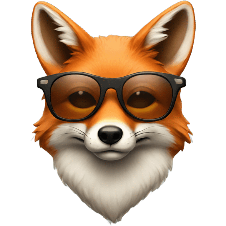 fox wearing sungalsses emoji