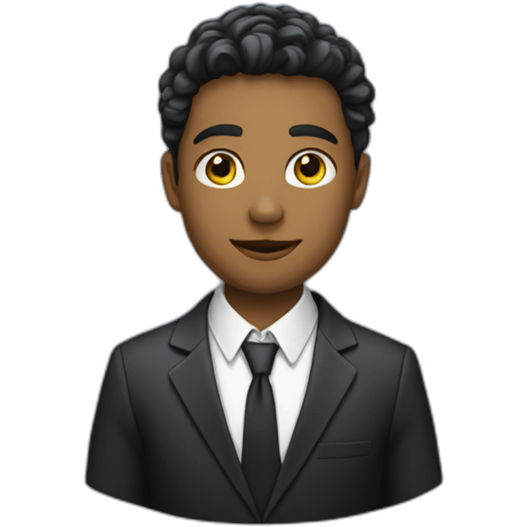 student in a suit emoji