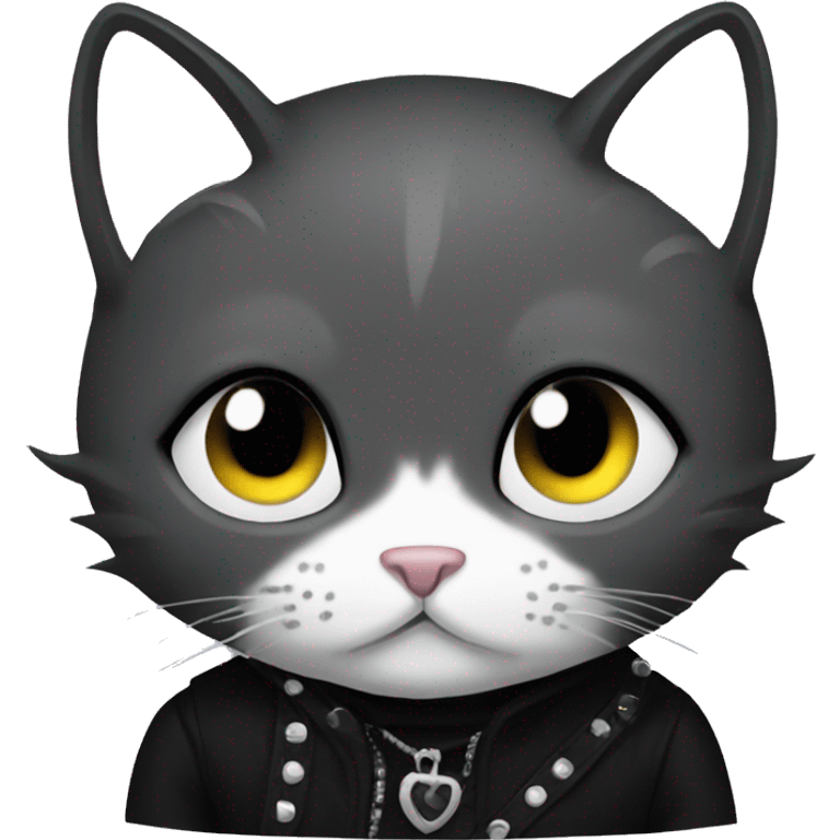 Goth cat emoji