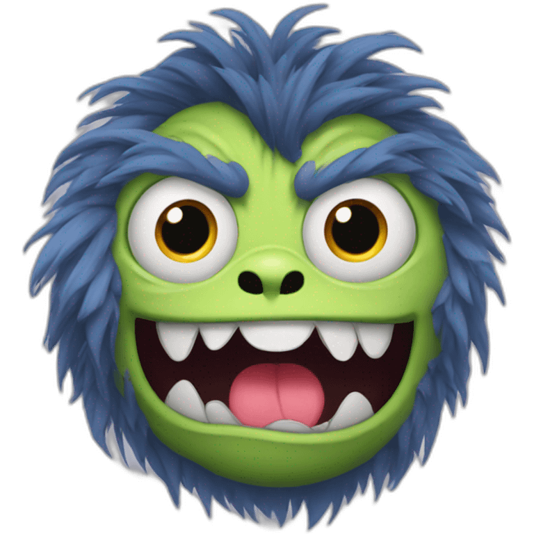 monster from cartoons fluffy emoji