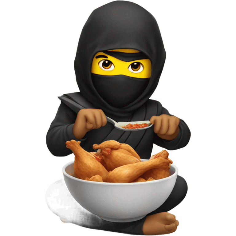 Ninja eating chicken  emoji