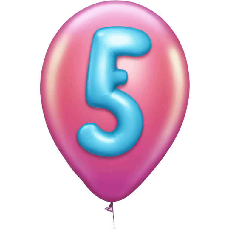 Number 5 balloon emoji