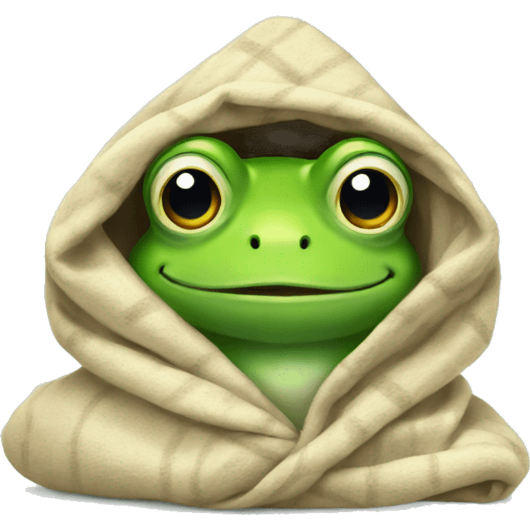 Frog in blanket emoji