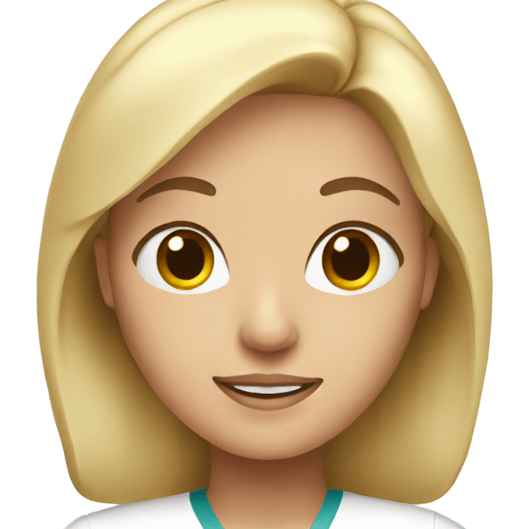 Nurse with blonde hair  emoji