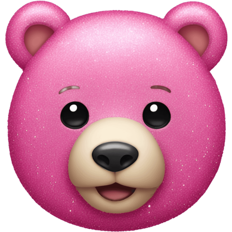 Pink bear with glitter  emoji