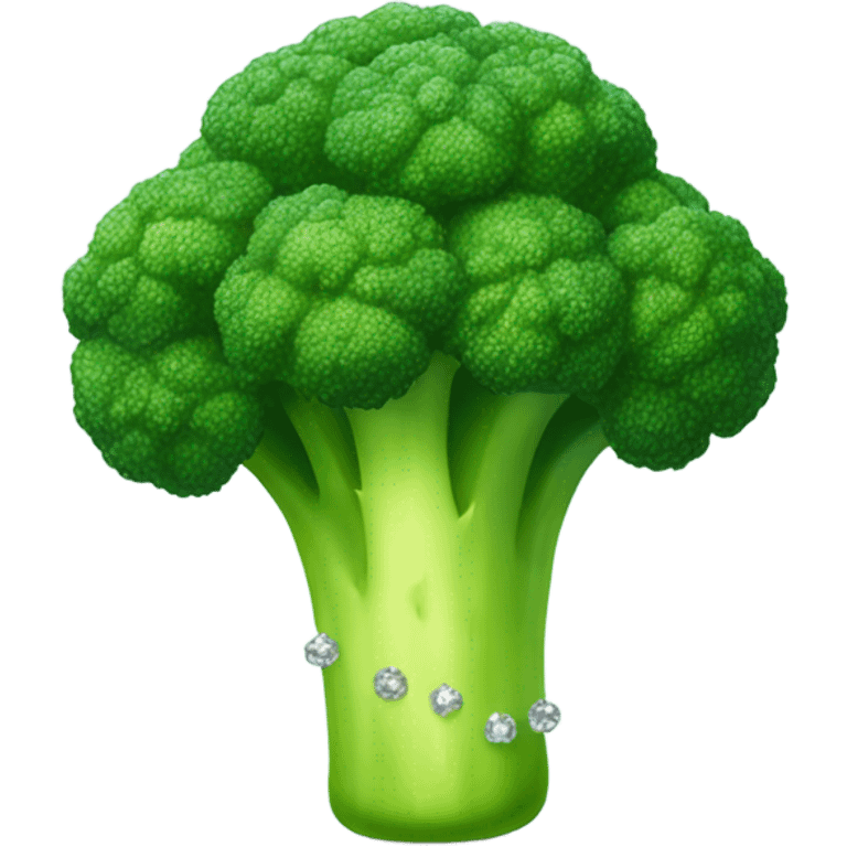 Broccoli wearing tiara emoji